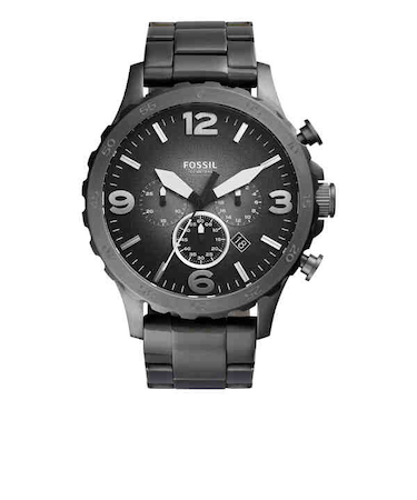 NATE クロノグラフ スモーク ステンレススチールウォッチ