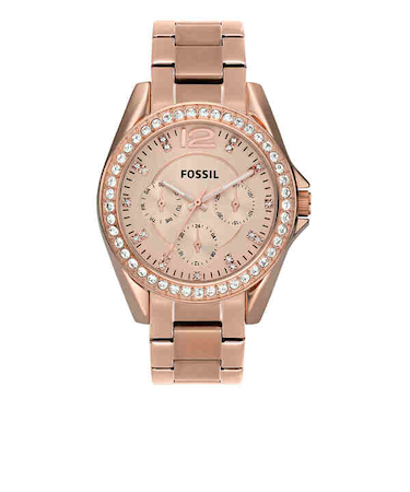 38MM RILEY マルチファンクション ローズゴールドトーン ステンレススチールウォッチ