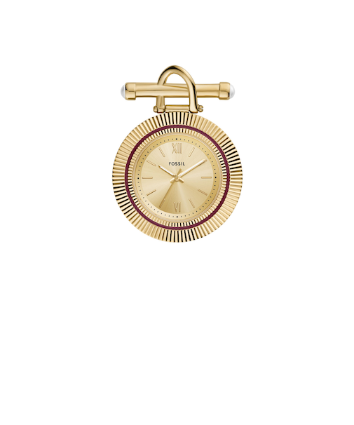 35MM SCARLETTE 三針 ゴールドトーン ステンレススチール ウォッチブローチ