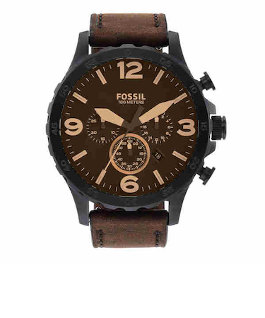 50MM NATE クロノグラフ ブラウンレザーウォッチ