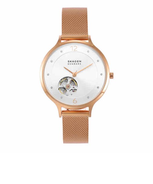 36MM ANITA AUTOMATIC ローズゴールドトーン ステンレススチール メッシュウォッチ