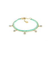 SUTTON EVIL EYE ブラス マルチストランドブレスレット