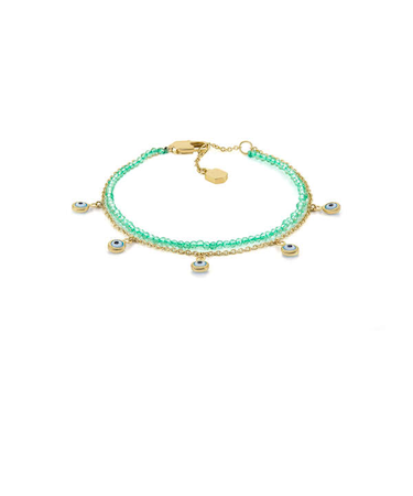 SUTTON EVIL EYE ブラス マルチストランドブレスレット