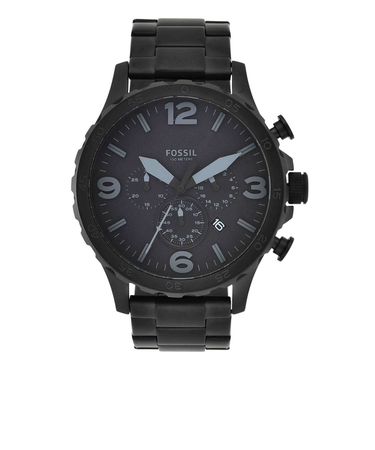 NATE クロノグラフ ステンレススチールウォッチ ブラック