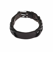 HERITAGE ブラックブレイドレザー ストラップブレスレット JF04125040