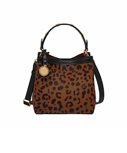 JESSIE 斜めがけバッグ レディース ヘアカーフ ブラウン スマホ収納可 ZB11102234