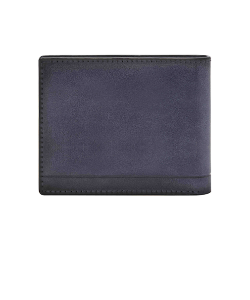 フォッシル 三つ折り財布 メンズ レザー ブルー  SML1550470