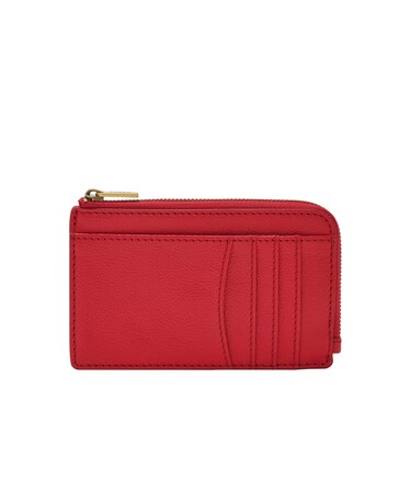 フォッシル カード入れ レディース レザー レッド  SWL2878600