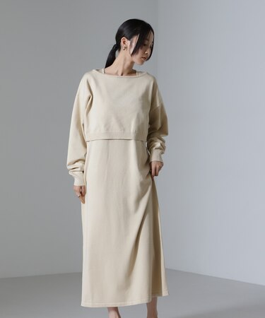 クロップドニットセットワンピース 24AW