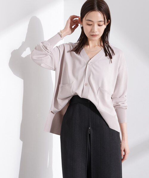 洗濯機洗い可UVカット接触冷感Vネックカーディガン｜ナノ_