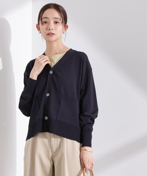 洗濯機洗い可UVカット接触冷感Vネックカーディガン｜ナノ_