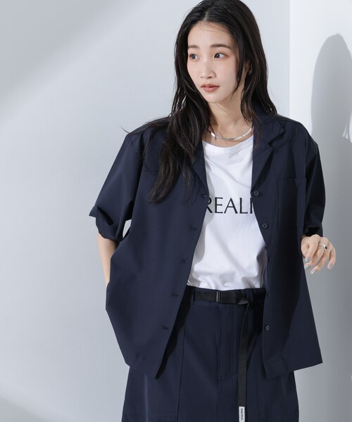 開襟シャツ 多機能軽量ストレッチ－SHELTECH(セットアップ可)｜ナノ_