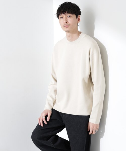 NANO universe【美品】ジャケT 長袖 ジャケT(R) プレミアム クルーネック 長袖