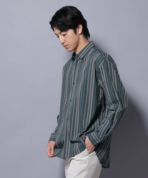 ランダムストライプシャツ 長袖｜ナノ_ユニバースのアウトレット通販