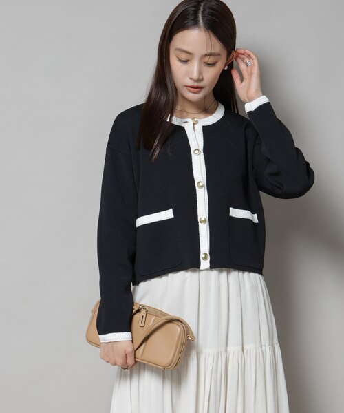 洗濯機洗可配色ジャケットカーディガン｜ナノ_ユニバースの