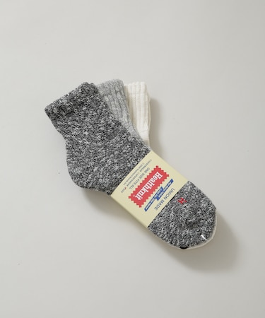Healthknit／ベーシックスラブMIX ソックス 3足セット