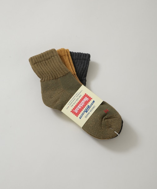 Healthknit／シンカーカラー無地 ソックス 3足セット