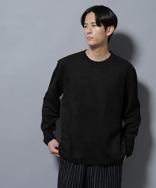 フェイクスエードプルオーバー 長袖