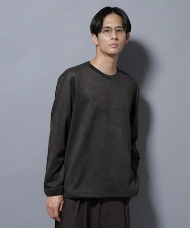 フェイクスエードプルオーバー 長袖