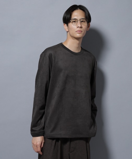フェイクスエードプルオーバー 長袖