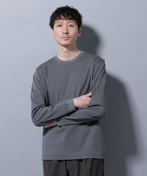 アンチスメルクルーネックTシャツ 長袖
