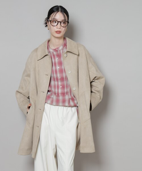 【オシャレ見えアウター】フェイクスエードミドルコート セール】フェイクスエードミドルコート（その他アウター