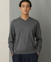 「毛玉レスニット」 ファインゲージＶネック