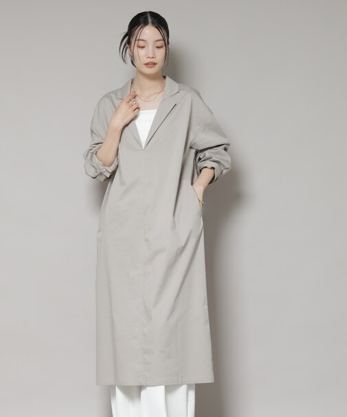 テーラードカラーロングワンピース