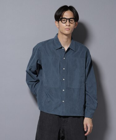 NORMANBROS別注ワイドポケット ピーチ起毛シャツ(セットアップ可)