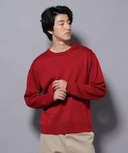 タスマニアウールミックス ミラノリブリラックスクルーネックニット