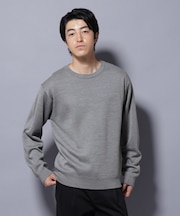 タスマニアウールミックス ミラノリブリラックスクルーネックニット