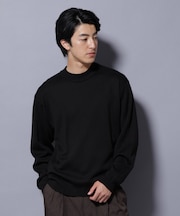 タスマニアウールミックス ミラノリブリラックスモックネックニット