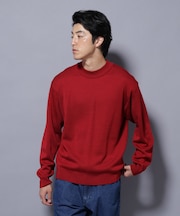 タスマニアウールミックス ミラノリブリラックスモックネックニット