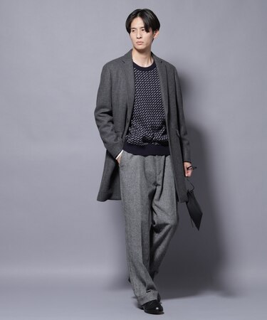 ウール／Nメルトンチェスターコート