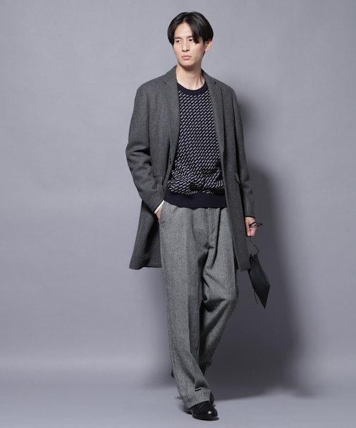 ウール／Nメルトンチェスターコート