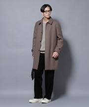 ウール／Nメルトンステンカラーコート