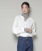 前後2wayラグランスリーブデザインブラウス