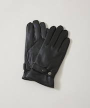 タッチパネル対応 ベルト付きラムレザーグローブ