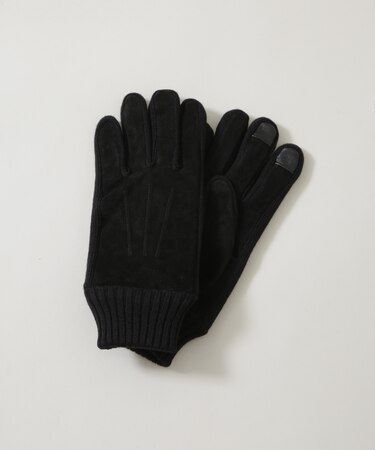 タッチパネル対応 Thinsulate スウェード×ニット切替グローブ