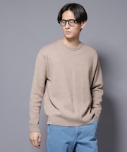 シルク混クルーネックニット