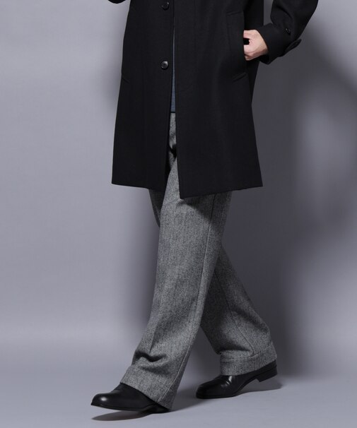 ヘリンボーンストレートスラックス