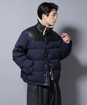 「西川ダウン(R)」ボアカラーサージショートダウン