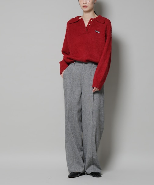 ツイードワンタックパンツ