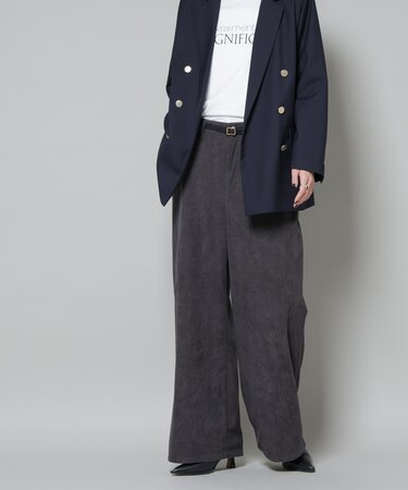 ソフトコーデュロイストレートパンツ