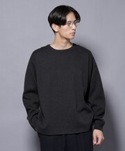 ミラノリブ ワイドクルーネックニット