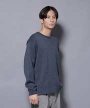 ミラノリブ ワイドクルーネックニット