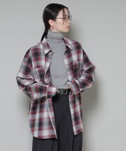 オーバーサイズチェックシャツ