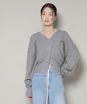 PENNEYS別注TheFOXバイカラーVネックカーディガン