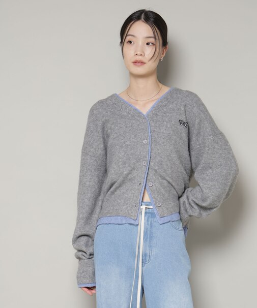 PENNEYS別注TheFOXバイカラーVネックカーディガン