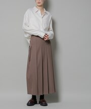 ワイドプリーツロングスカート